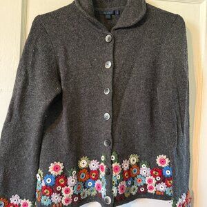 Boden women’s Charcoal Cardigan Sweater UK12